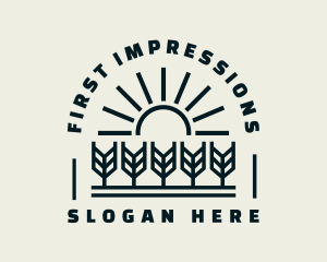 Sun Wheat Harvest logo design