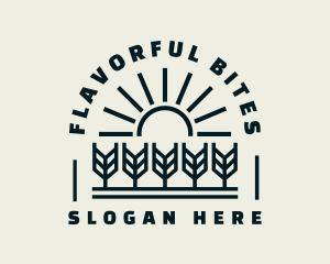 Sun Wheat Harvest logo design