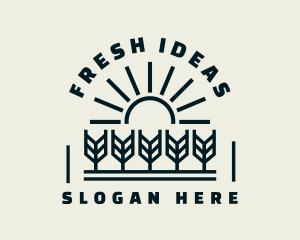 Sun Wheat Harvest logo design