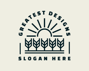 Sun Wheat Harvest logo design