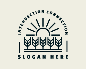 Sun Wheat Harvest logo design