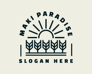 Sun Wheat Harvest logo design