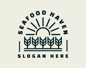 Sun Wheat Harvest logo design