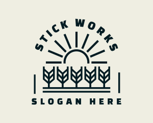 Sun Wheat Harvest logo design