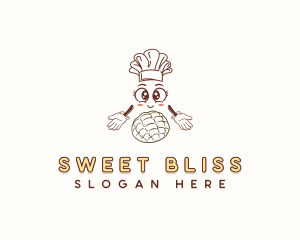 Cartoon Pastry Baker logo design