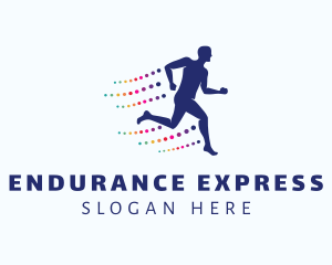 Sports Runner Man logo design