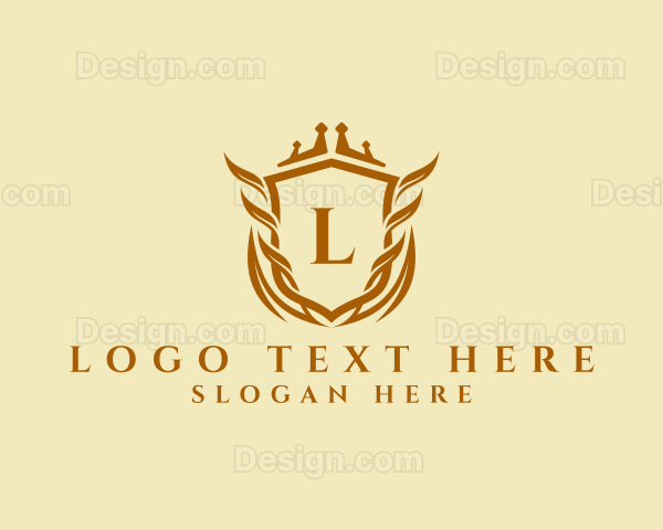 Luxurious Crown Shield Lawyer Logo