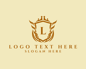 Luxurious Crown Shield Lawyer Logo