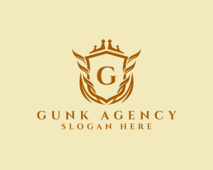 Luxurious Crown Shield Lawyer logo design