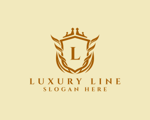 Luxurious Crown Shield Lawyer logo design