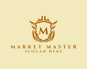 Luxurious Crown Shield Lawyer logo design