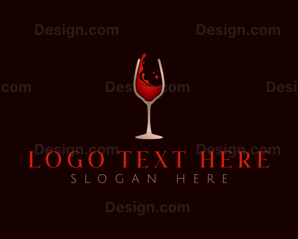 Wine Glass Drink Logo