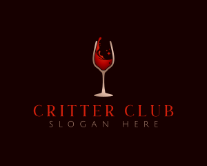 Wine Glass Drink logo design