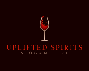 Wine Glass Drink logo design