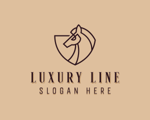 Luxury Horse Shield logo design