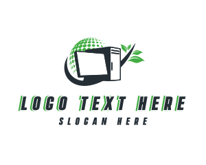 Screen - Eco Global Monitor logo design