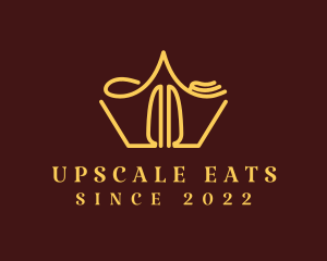 Royal Utensil Crown Dining logo design