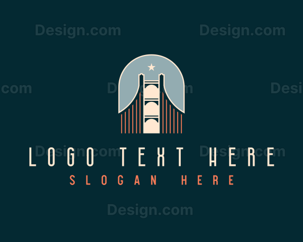 Golden Gate Bridge Architecture Logo