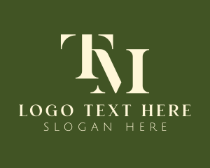 Gardening Monogram Letter TM logo