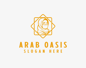 Female Muslim Hijab  logo design