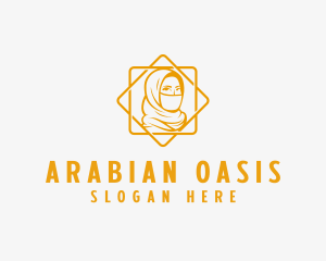 Female Muslim Hijab  logo design