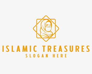 Female Muslim Hijab  logo design