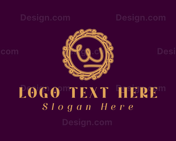 Baroque Decor Letter W Logo