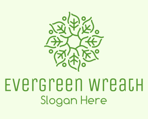 Christmas Leaf Ornament  logo design