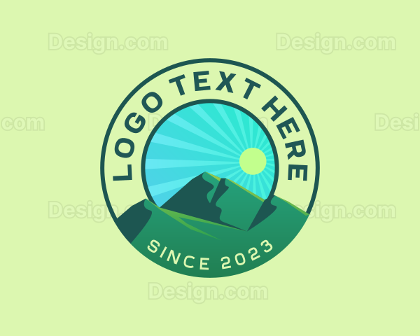 Outdoor Mountain Hiking Logo