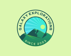 Outdoor Mountain Hiking logo design