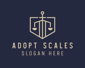 Sword Scale Legal Shield logo design