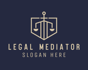 Sword Scale Legal Shield logo design