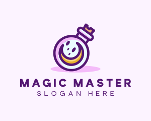 Moon Potion Flask logo design