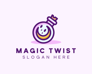 Moon Potion Flask logo design