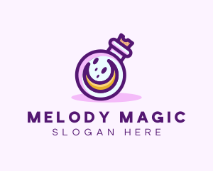 Moon Potion Flask logo design