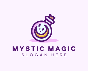 Moon Potion Flask logo design