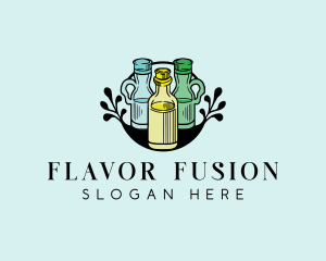 Seasoning Flask Bottle logo design