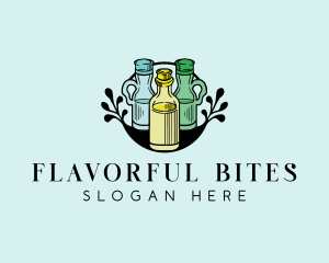 Seasoning Flask Bottle logo design