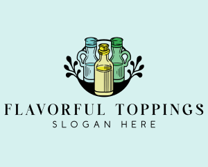 Seasoning Flask Bottle logo design