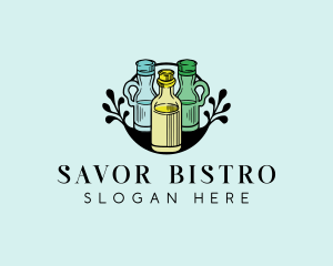 Seasoning Flask Bottle logo design