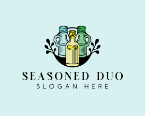 Seasoning Flask Bottle logo design