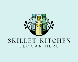 Seasoning Flask Bottle logo design