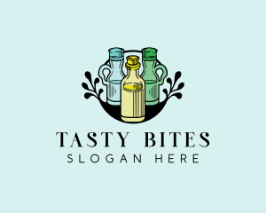 Seasoning Flask Bottle logo design