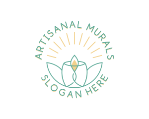 Candle Lotus Spa logo design