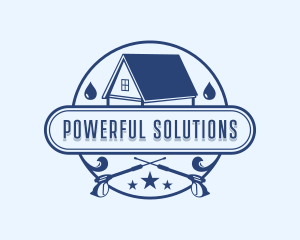 Roof Pressure Washing Cleaner logo design