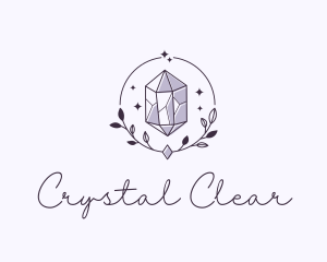 Luxe Wreath Gemstone logo design