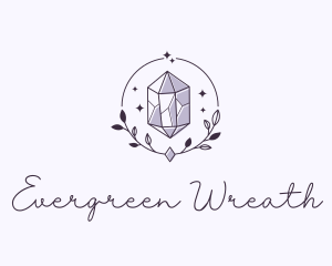 Luxe Wreath Gemstone logo design