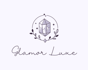 Luxe Wreath Gemstone logo design