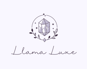 Luxe Wreath Gemstone logo design