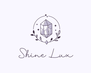 Luxe Wreath Gemstone logo design